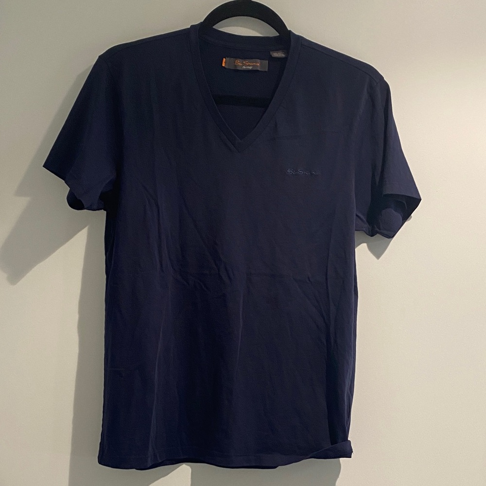 Ben Sherman Dark Blue V-Neck Men's Shirt